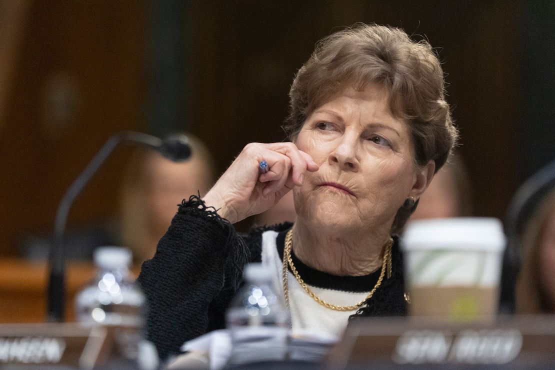 Sen. Jeanne Shaheen listens to a fellow lawmaker speak during a Senate Appropriations Committee meeting on July 10.