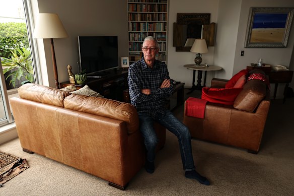 Sydneysider Peter Moor downsized from his former house to a penthouse because he wanted a break from mowing lawns – but now regrets his decision.