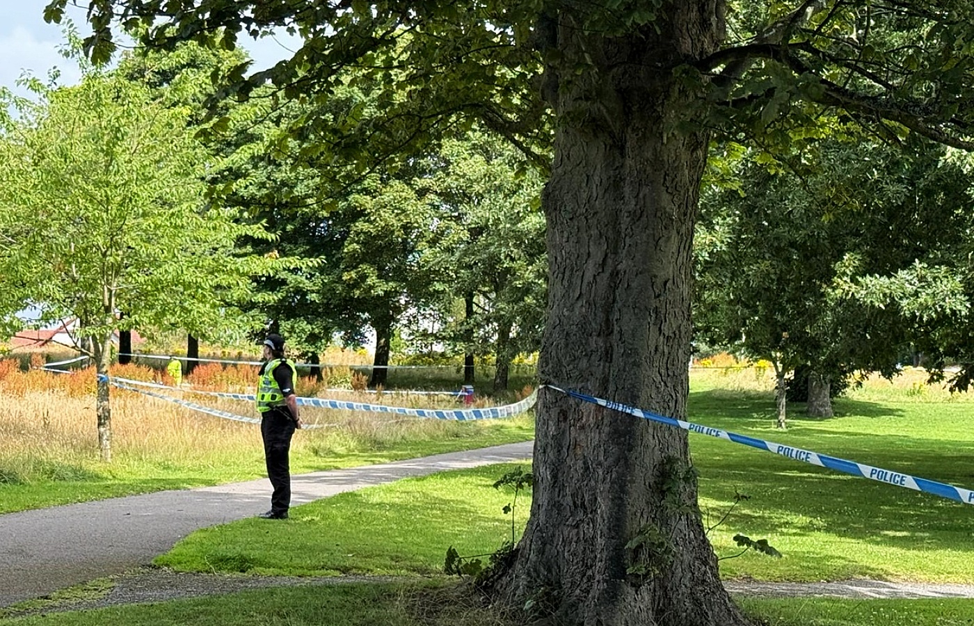Police were called to reports of a car in Eric Hendrie Park on Deveron Road and a disturbance taking place around 8.30pm on Sunday.