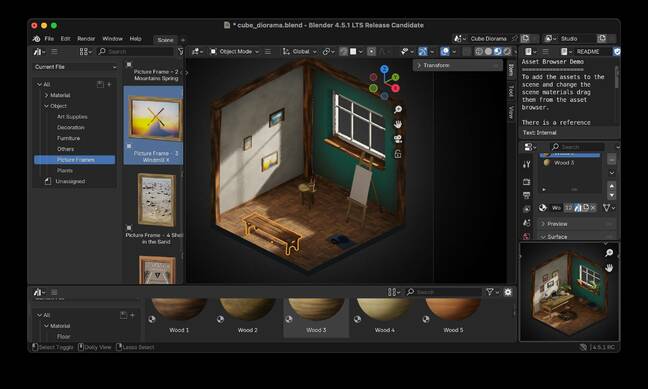 Blender running on a Mac