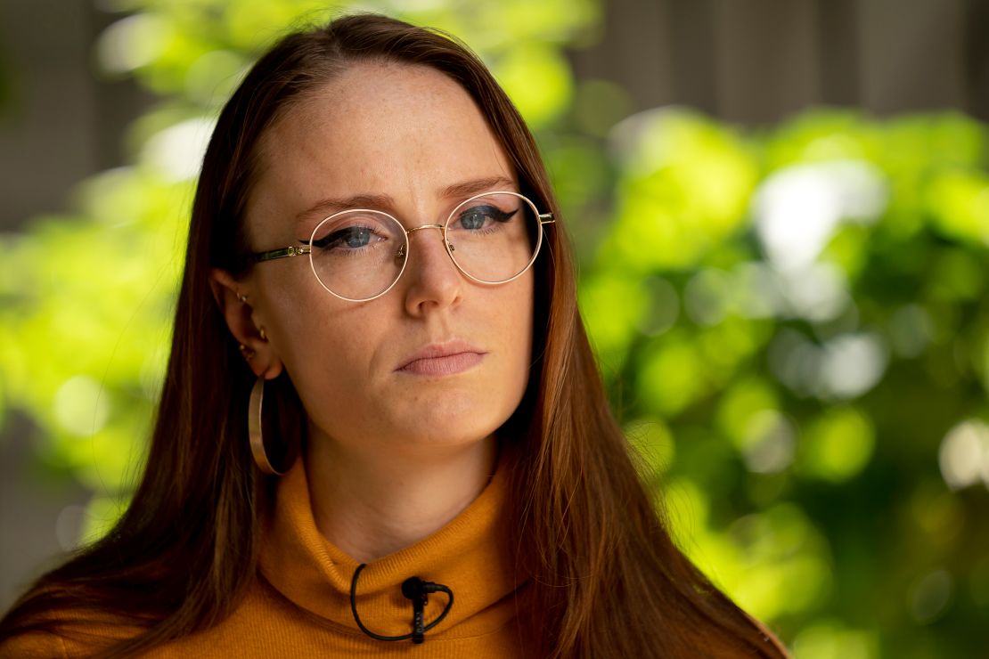 In this October 2021 photo, Charlotte Bennett sits for an interview in New York.