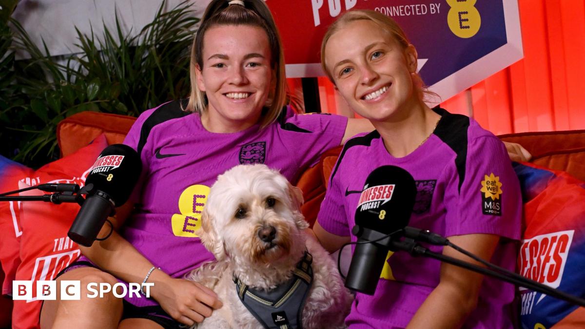 Lauren Hemp, Reggie the dog and Aggie Beever-Jones