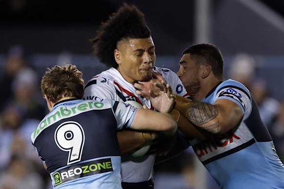 Naufahu Whyte was one of the Roosters best.