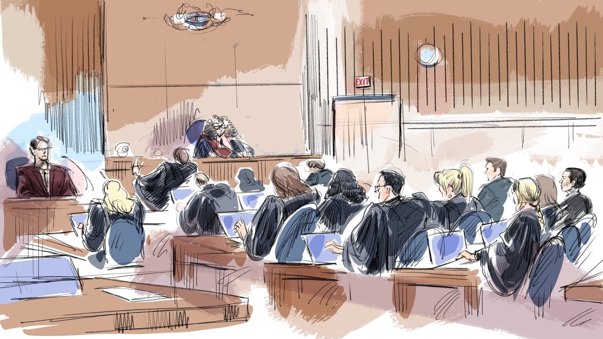 A court sketch.