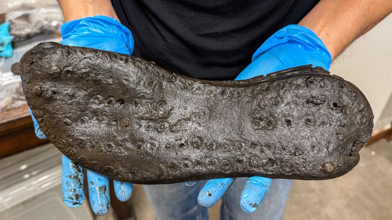 Giant 13-inch shoes found in ancient Roman fort near Hadrian’s Wall