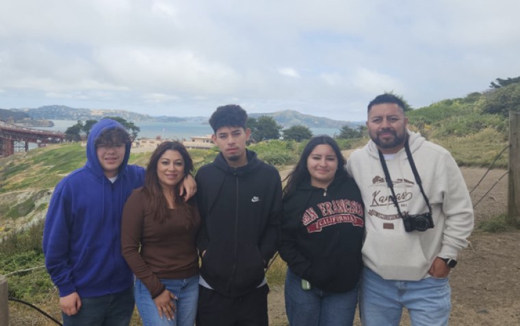 Evenezer Cortez Martínez en un viaje con su familia a San Francisco, California.
