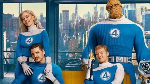 Disney/Marvel The Fantastic Four pictured together