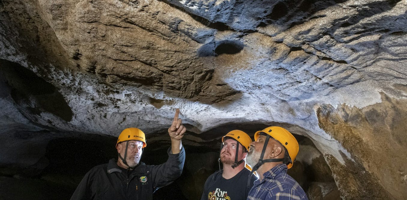 Precious finger traces from First Nations ancestors revealed in a glittering mountain cave in Australia
