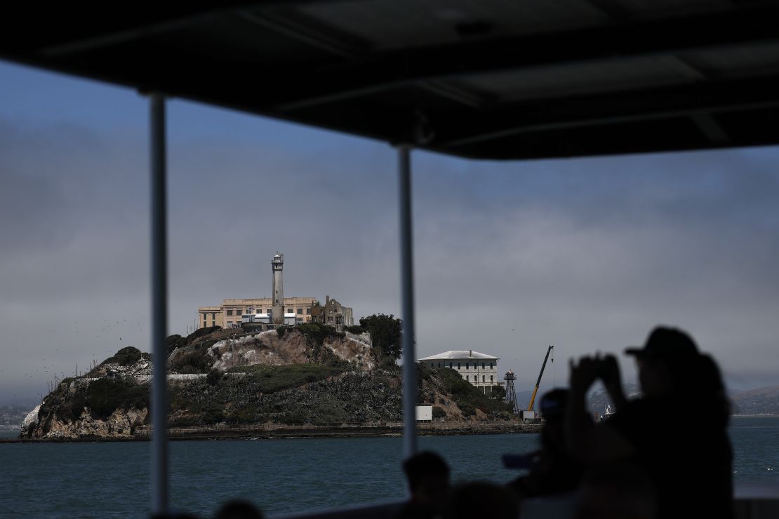 A view of Alcatraz Island on July 2, from San Francisco, California.