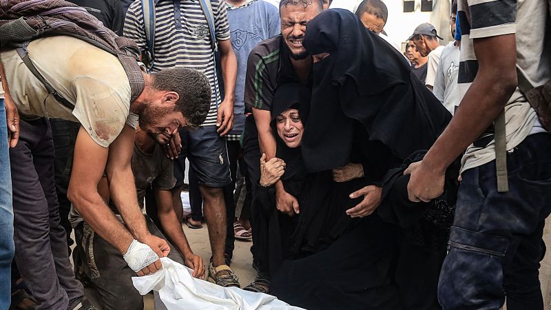 More than 30 killed after Israeli forces open fire on people seeking food in Gaza, health ministry says