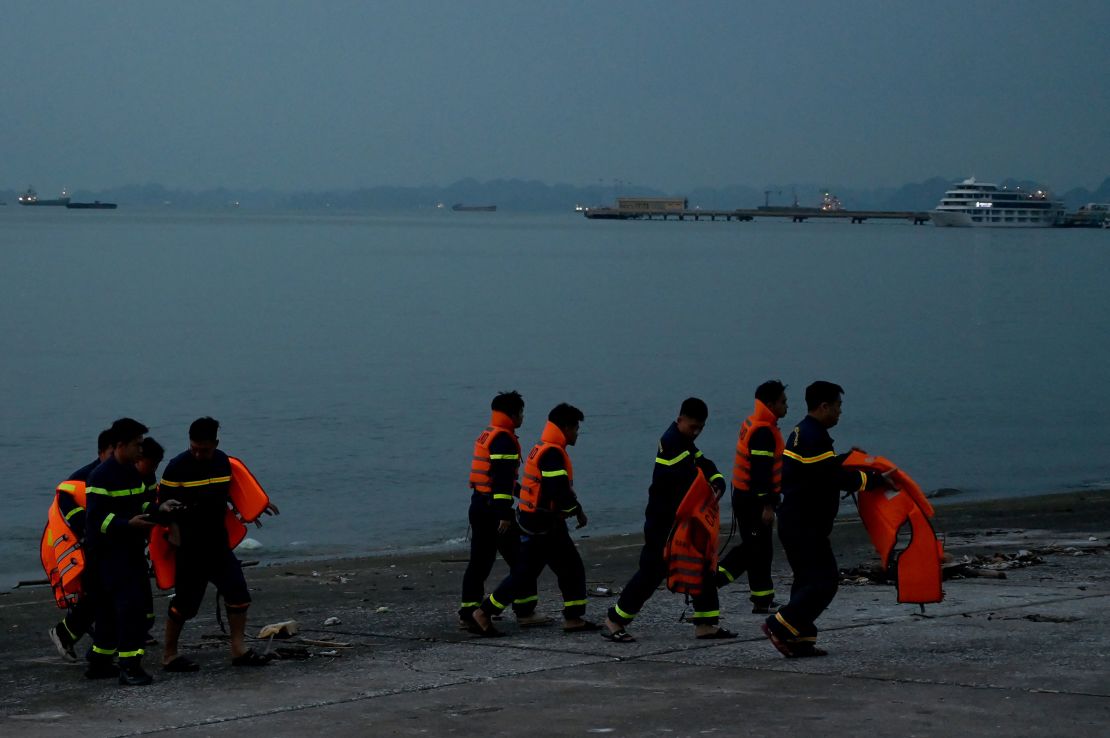 Rescuers have been searching for victims of the capsized tourist boat.