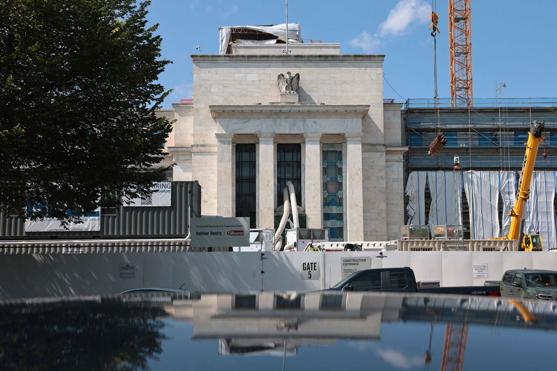 The Federal Reserve building is under construction on July 17, 2025, in Washington, DC.