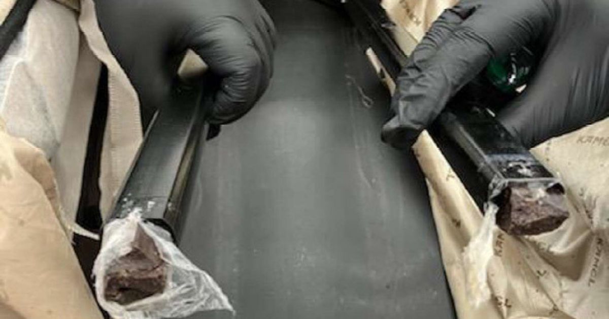 How fluid oozing from suitcase alerted police to hidden find