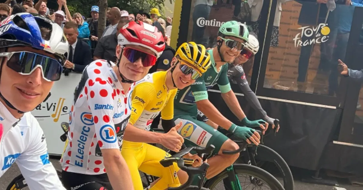 Pogacar meets Vingegaard before final stage and reveals what 'Tadejs Pogacarty' means after winning the Tour de France