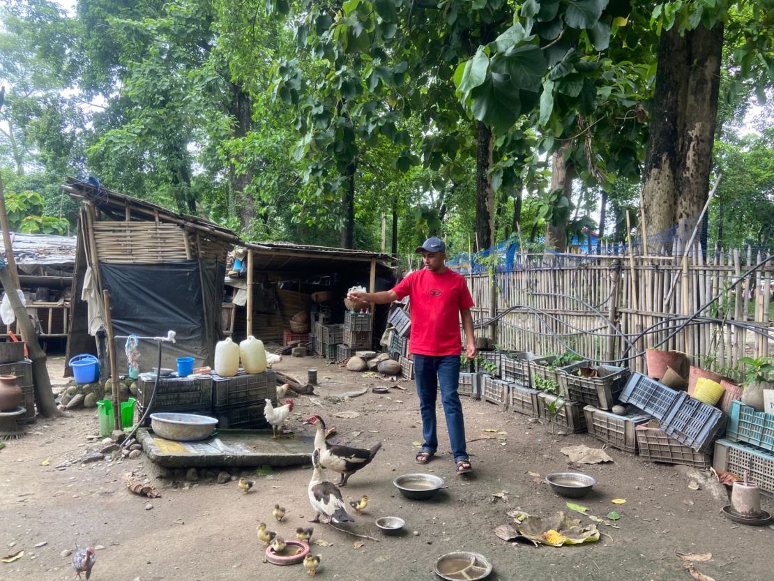 Ashish Subedi has noticed some changes since he last lived in the refugee camp a decade ago. His father's hut now has electricity and running water.