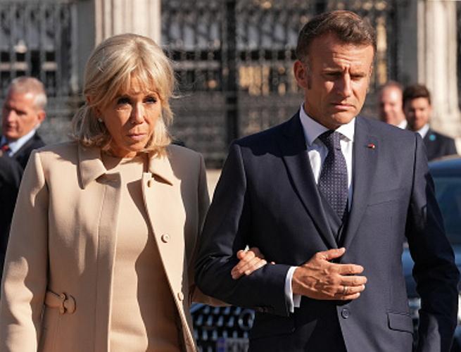 French president sues podcaster over wife claim