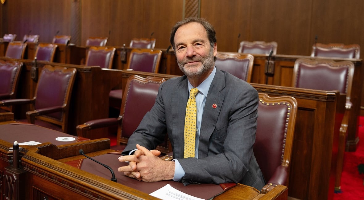 Sen. Marc Gold is seen seated in the Senate chamber.