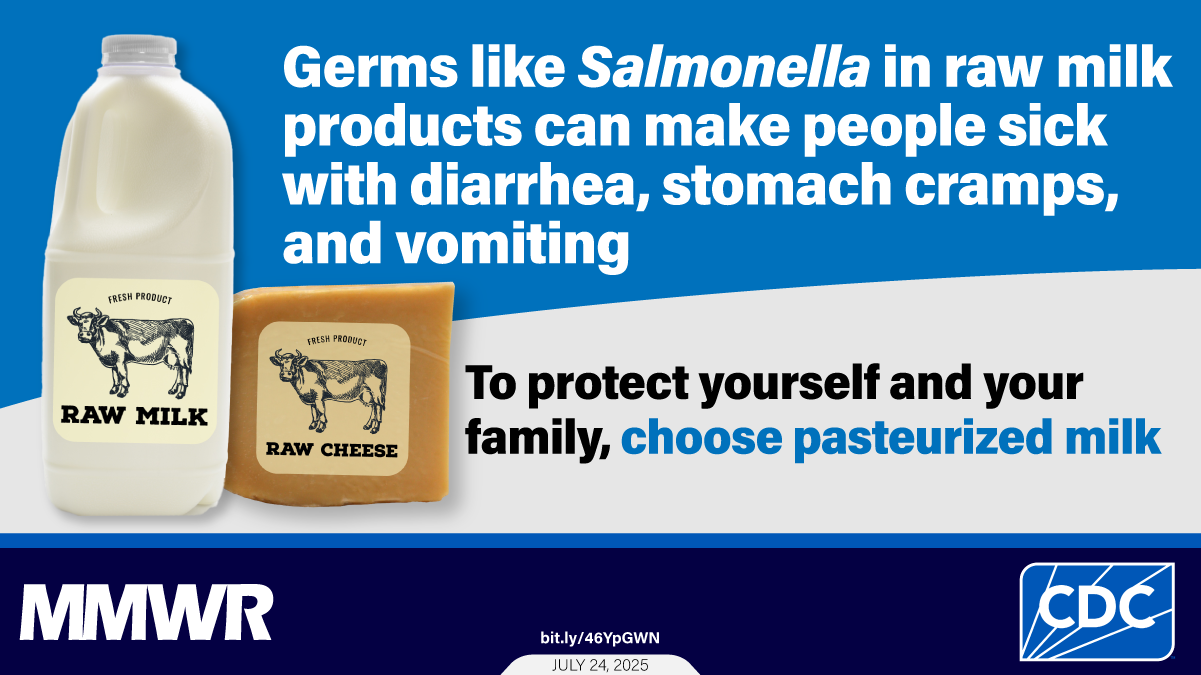 Outbreak of Salmonella Typhimurium Infections Linked to Commercially Distributed Raw Milk — California and Four Other States, September 2023–March 2024