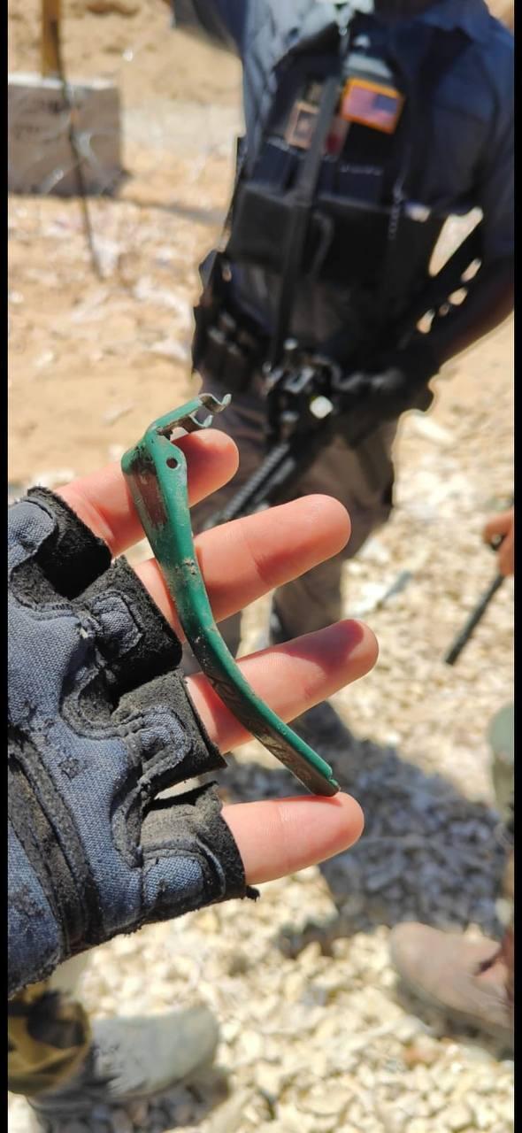 נצרה של רימון שעזתים זרקו לעבר נציגים אמריקאים