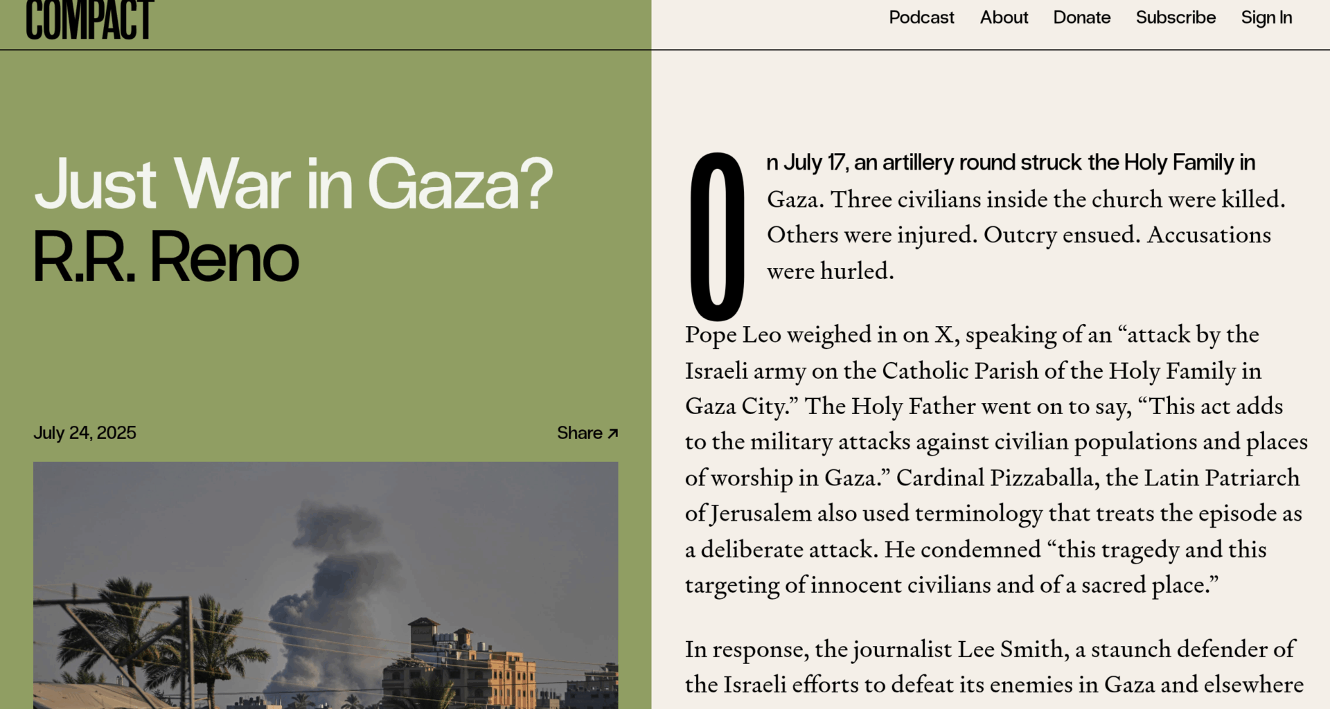 Just War in Gaza? | Compact