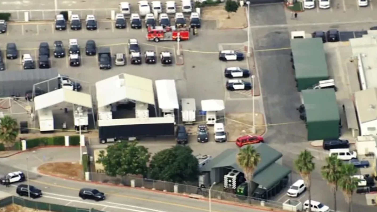 The Eugene Biscailuz Center Academy Training in East Los Angeles. Pic: NBC Los Angeles