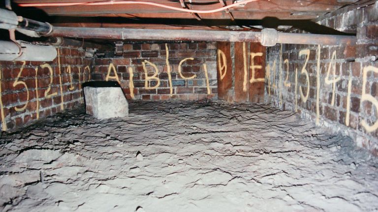 Undated handout showing an under floor passage at St Patrick's Church, Glasgow, where the body of 23-year-old Polish student Angelika Kluk w