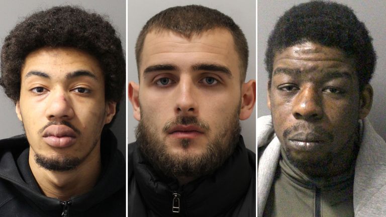 Xavier Poponne, Lorik Lupqi and Abel Chunda.
Pic: Met Police