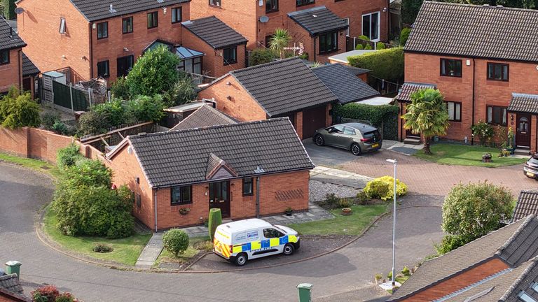 A police vehicle parked on Austhorpe Court. Pic: YappApp