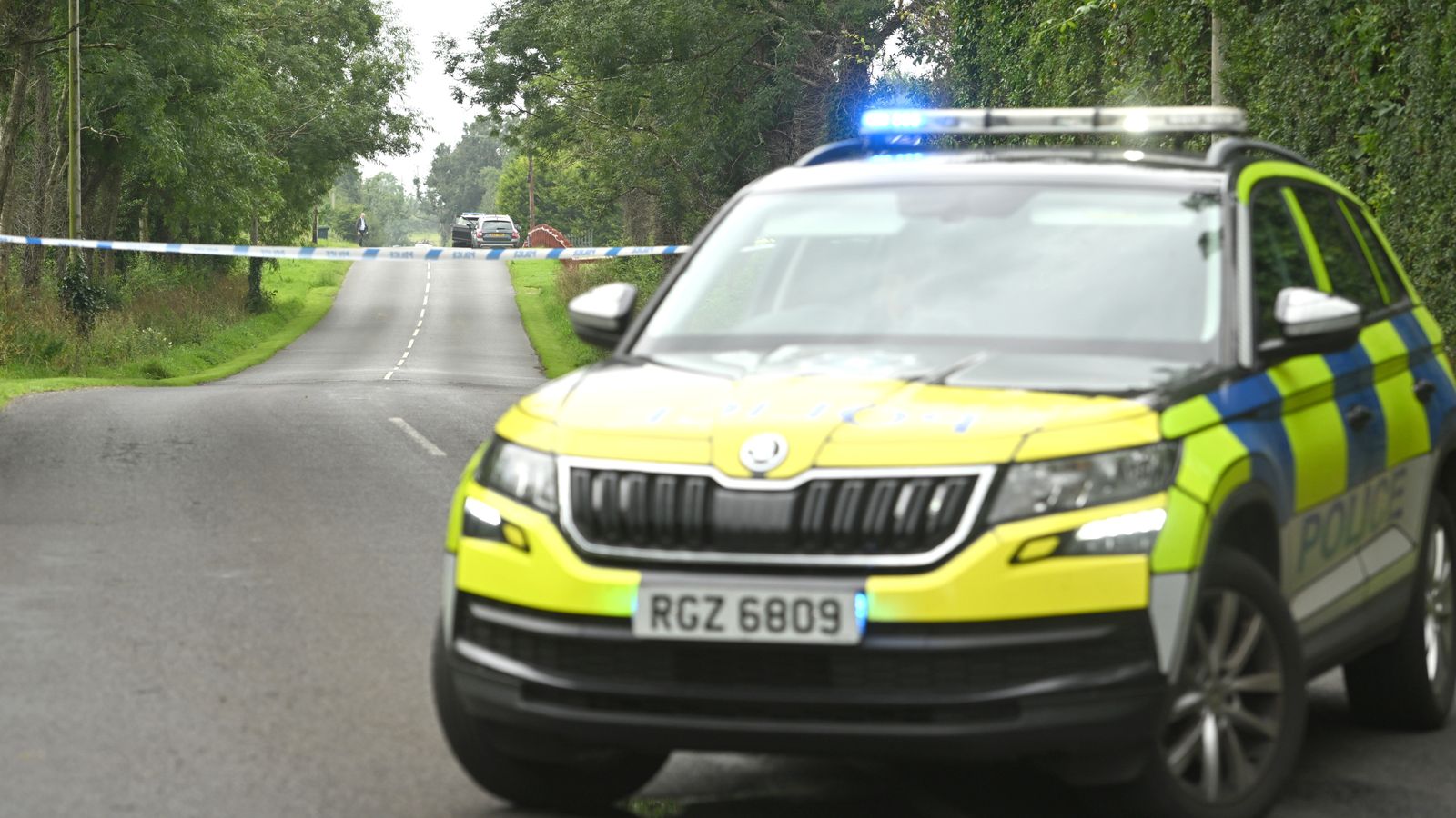 The scene in the Drummeer Road area of Maguiresbridge, Co Fermanagh, after two people died and two people been seriously injured in a shooting incident. Picture date: Wednesday July 23, 2025. PA Photo. Photo credit should read: Oliver McVeigh /PA Wire