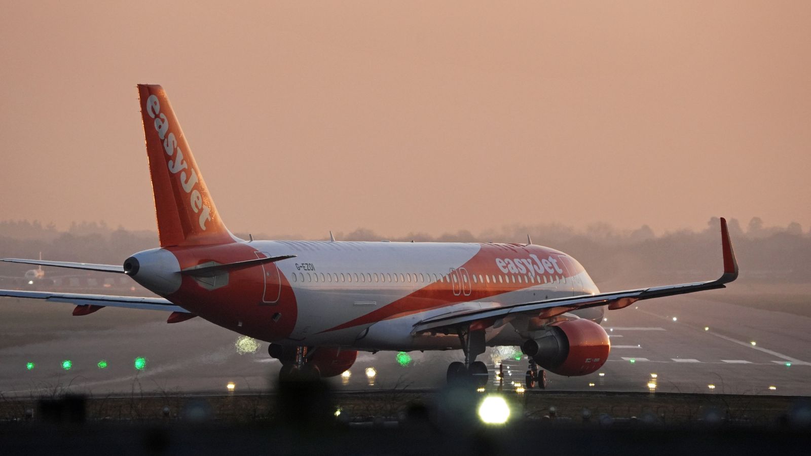 An EasyJet plane taxies before take off at London Gatwick Airport in Crawley, West Sussex. Gatwick wants to bring its second, emergency runw