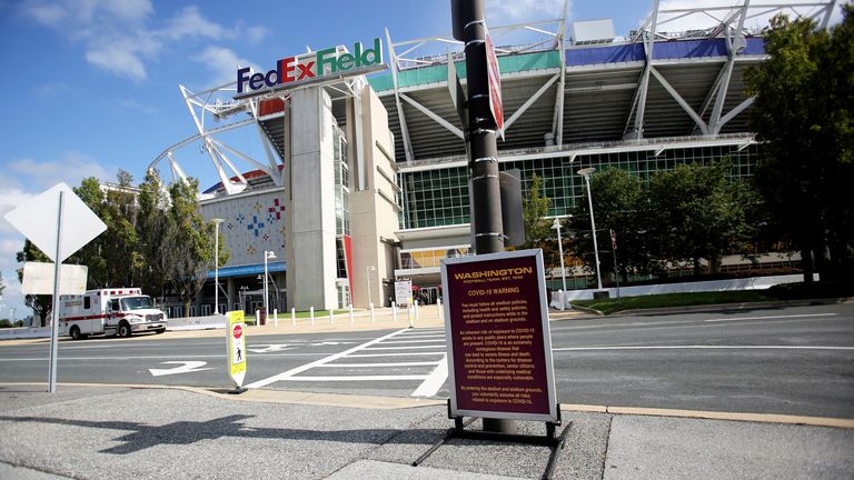The Commanders current stadium, the FedExField in Landover, Maryland. Pic: AP