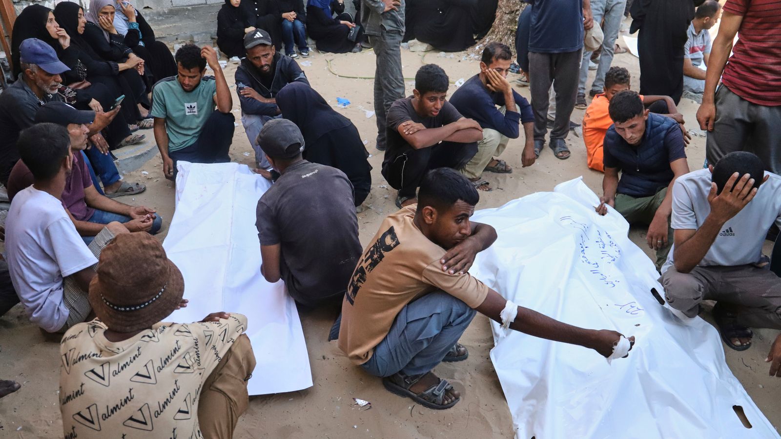 More than 3o killed near aid distribution centres. Pic:Mariam Dagga/AP