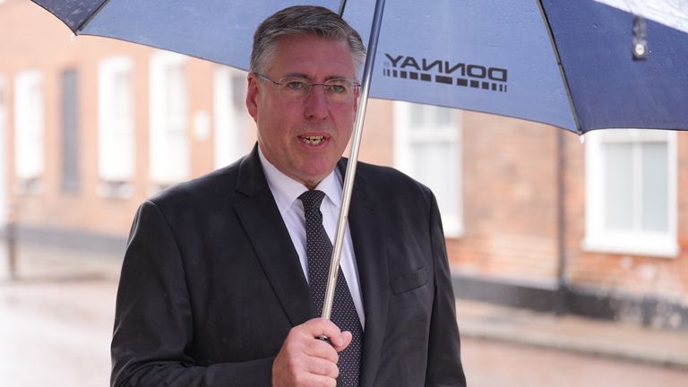 Sir Graham Brady attends the funeral of Lord Norman Tebbit, at St Edmundsbury Cathedral in Bury St Edmunds. The former Cabinet minister died
