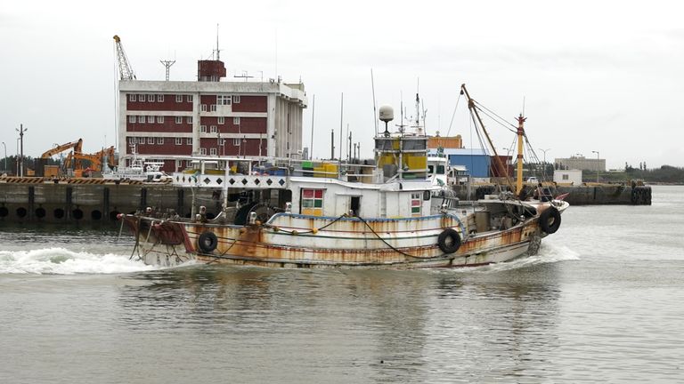 A fishing boat off the Taiwanese island of Penghu