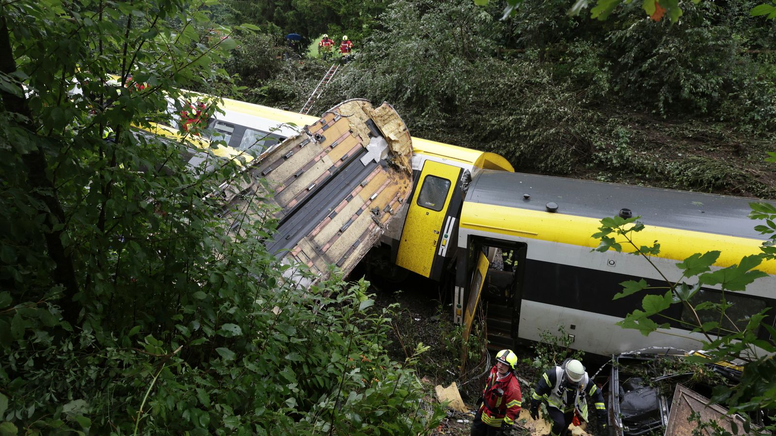 A passenger train has derailed in Germany. Pic: Thomas Warnack/picture-alliance/dpa/AP Images