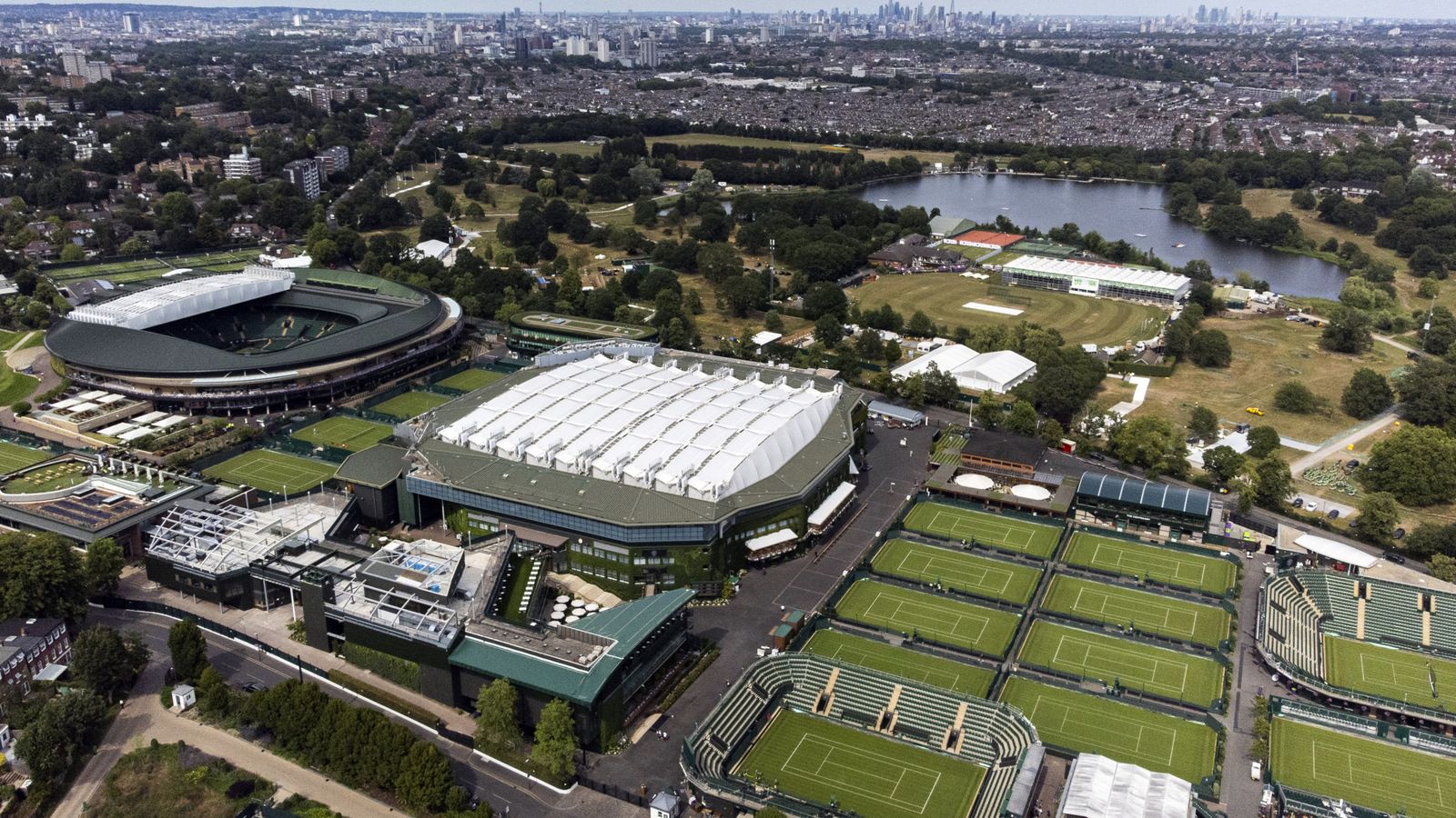 The current All England Tennis Club site in Wimbledon. Pic: PA