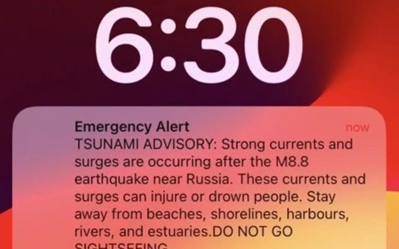 What's going on with tsunami phone alerts?