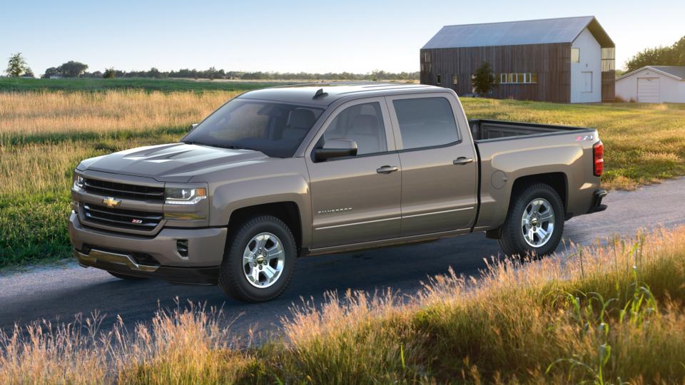 A stock image of a 2017 dark grey Chevrolet Silverado