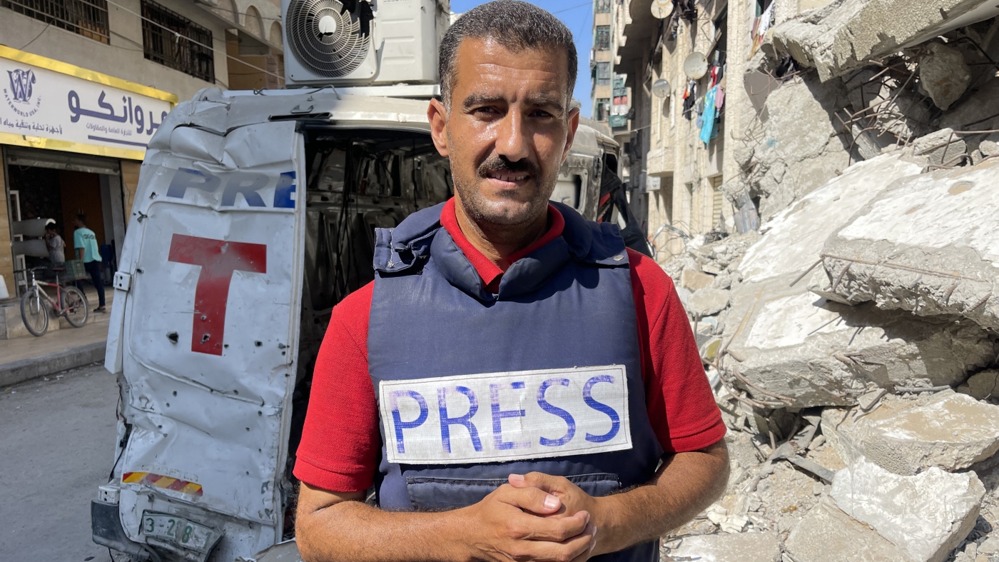 France's AFP calls on Israel to let hungry journalists out of Gaza : NPR