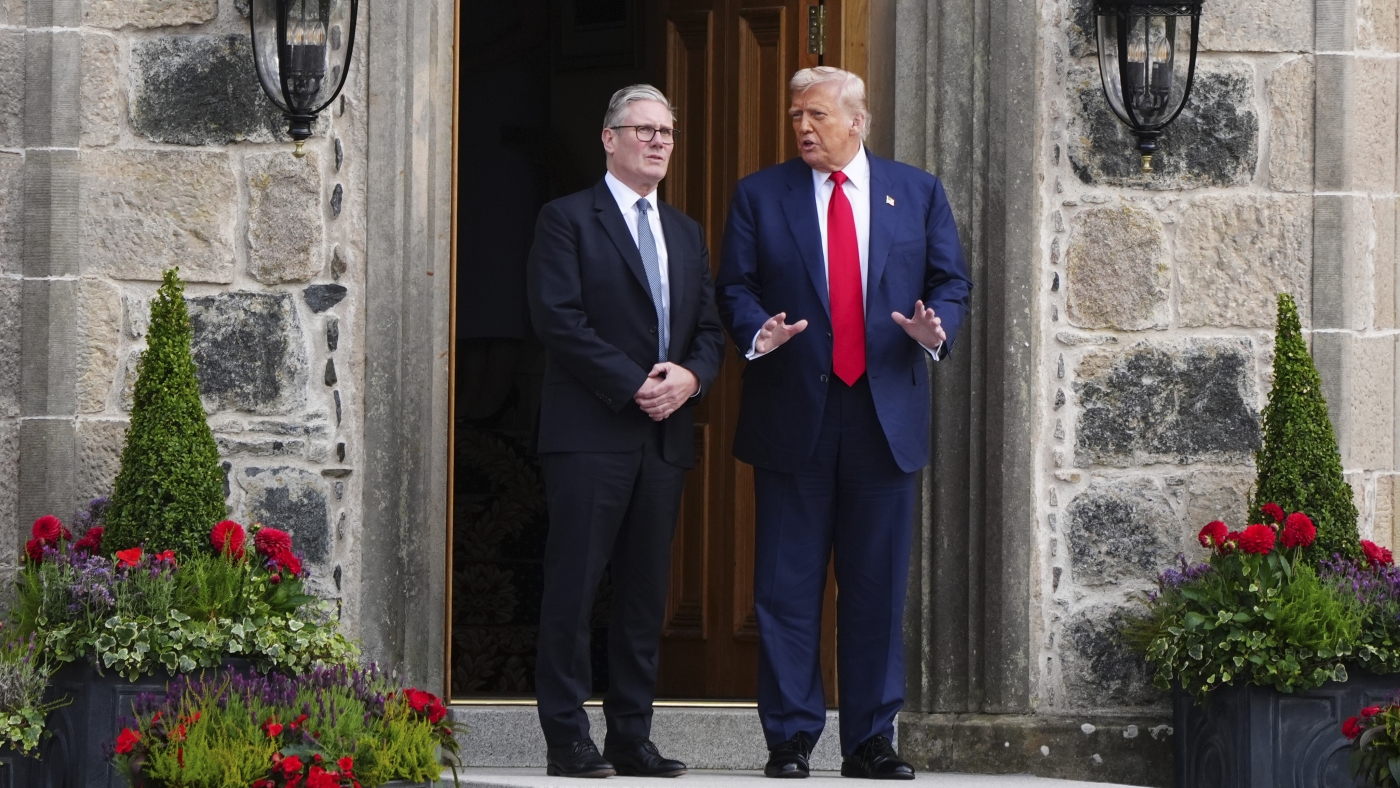 Trump sees 'real starvation' in Gaza, vows to step up aid : NPR