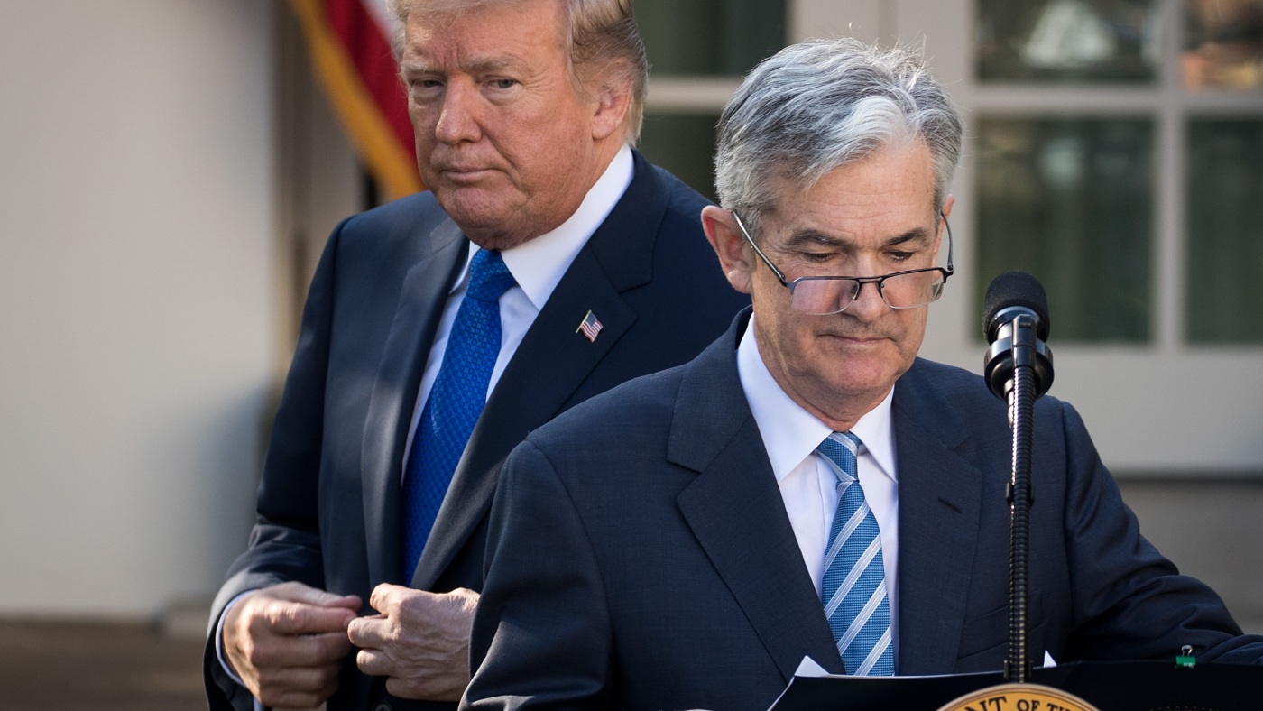 Trump indicates he'll let Powell serve out his term as Fed chair : NPR