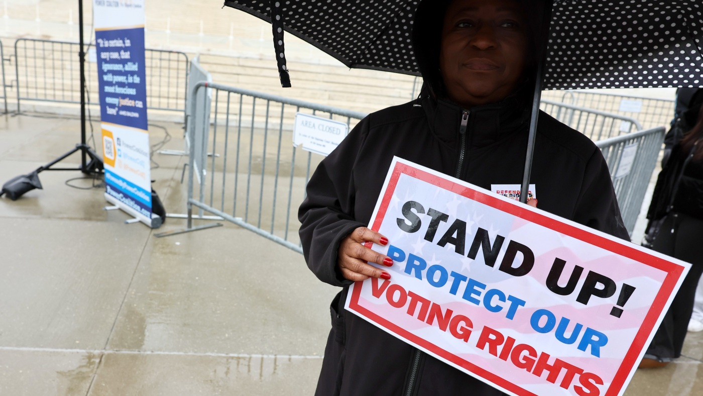 Supreme Court keeps pause on ruling weakening Voting Rights Act : NPR