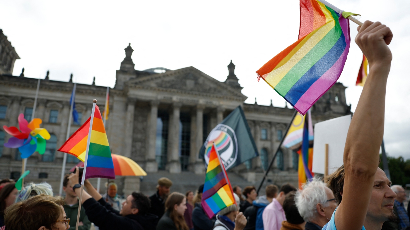Germany's rainbow flag ban, anti-LGBTQ incidents mar Pride : NPR