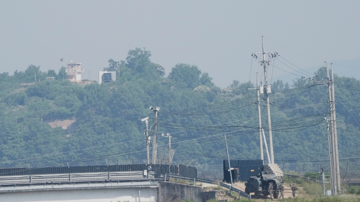 North Korean crosses heavily fortified border to South Korea : NPR