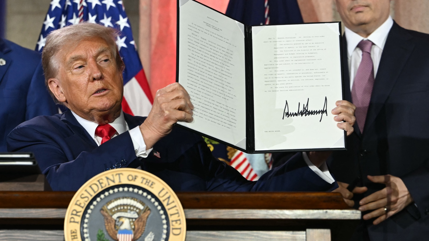 What does Trump’s ‘Woke AI’ executive order mean for tech? : NPR