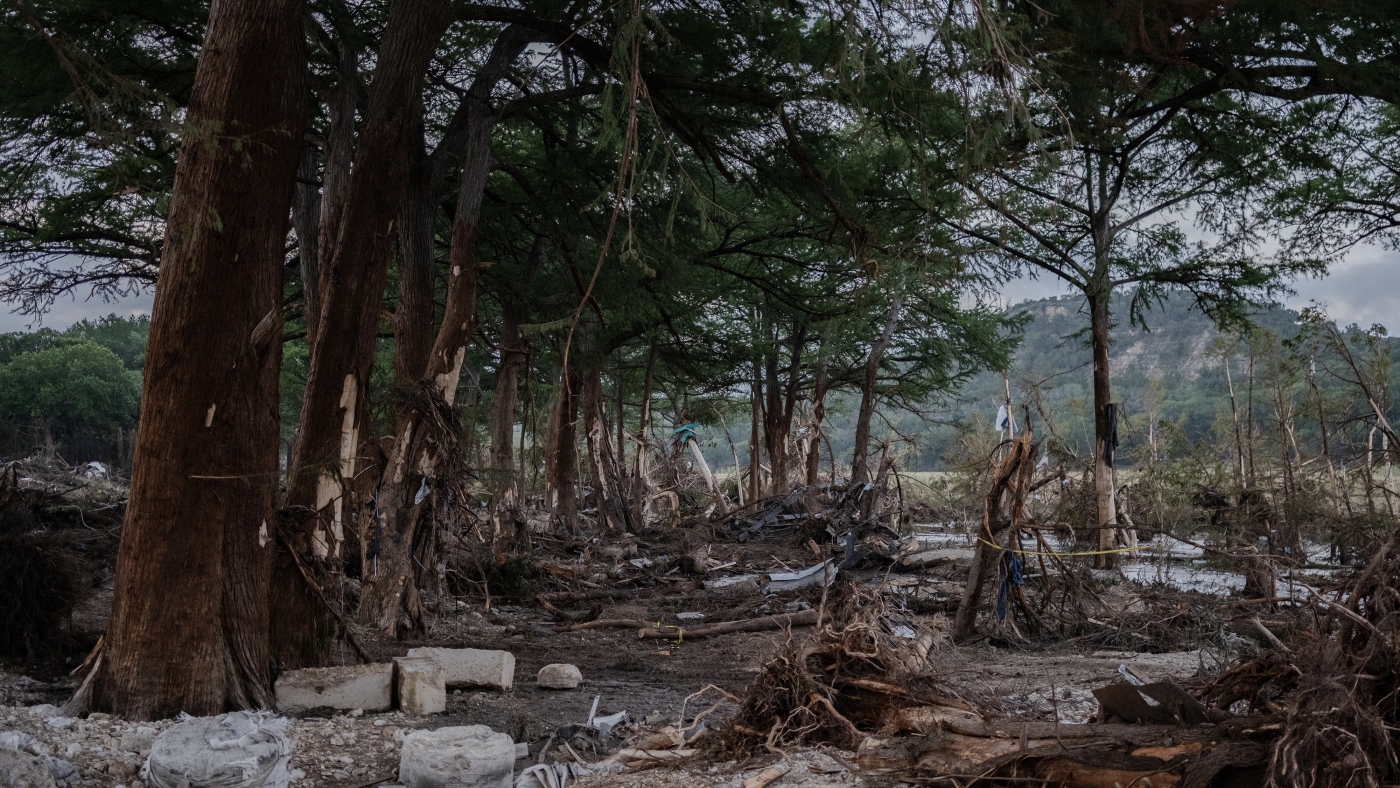 A father of a Texas flood victim leads a search for victims : NPR