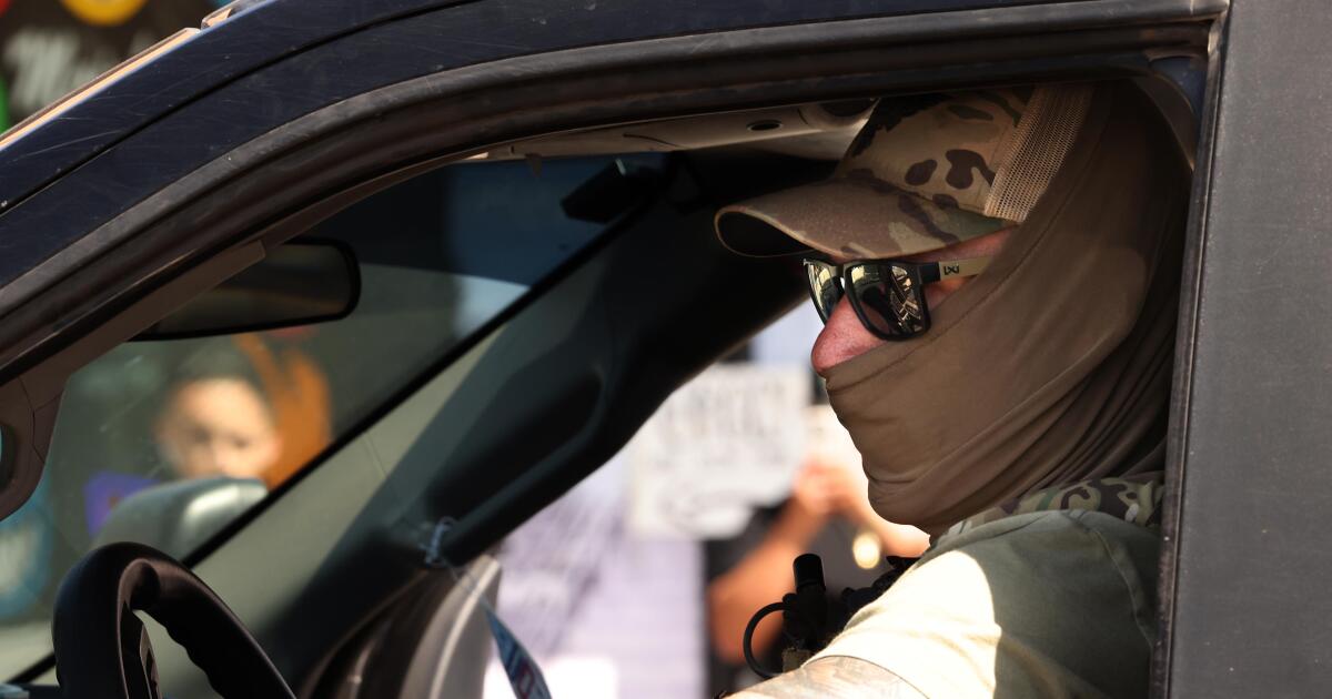 ICE agents wearing masks add new levels of danger, intimidation, confusion during L.A. raids