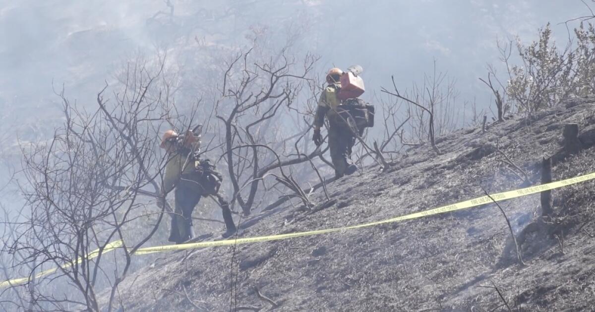 Fireworks are suspected cause of brush fire near homes in Laguna Beach