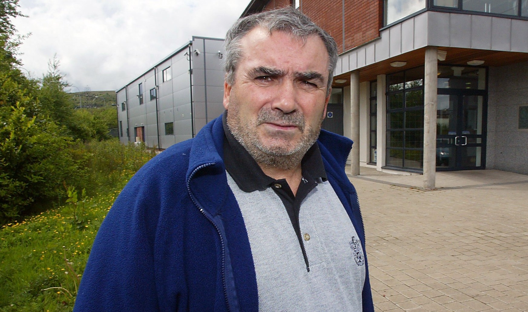Photo of Freddie Scappaticci outside the Andersonstown News offices.