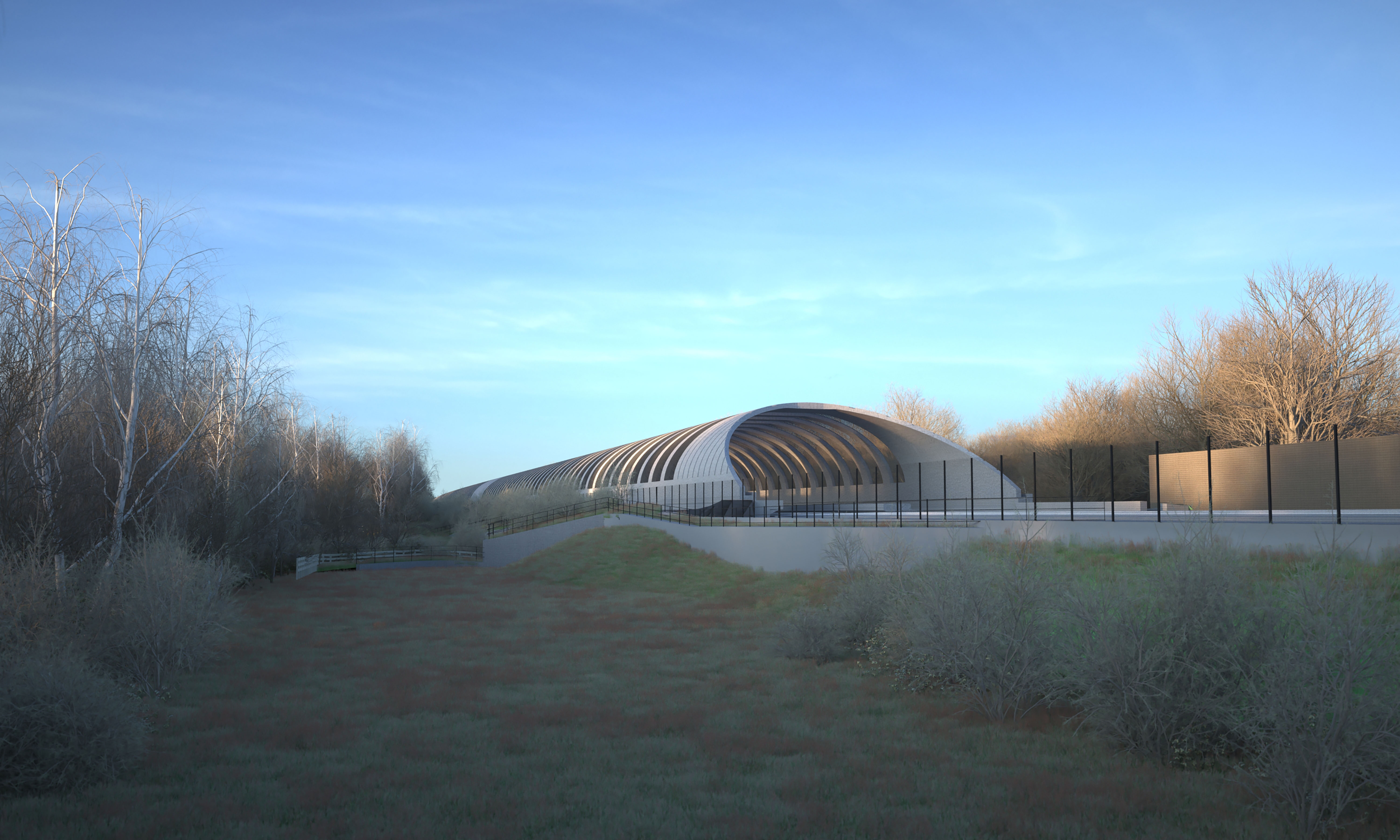 Illustration of the HS2 bat tunnel near Calvert.